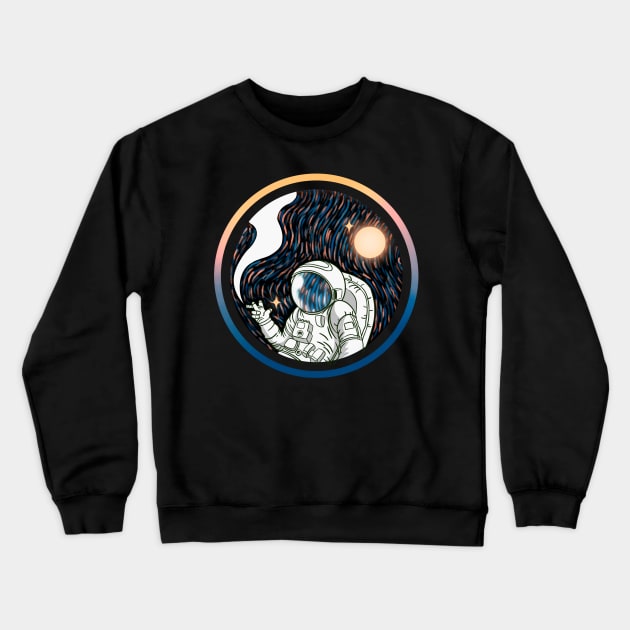 Smoke in space Crewneck Sweatshirt by Artthree Studio